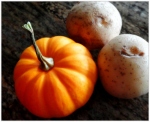 Mini-pumpkin and potatoes